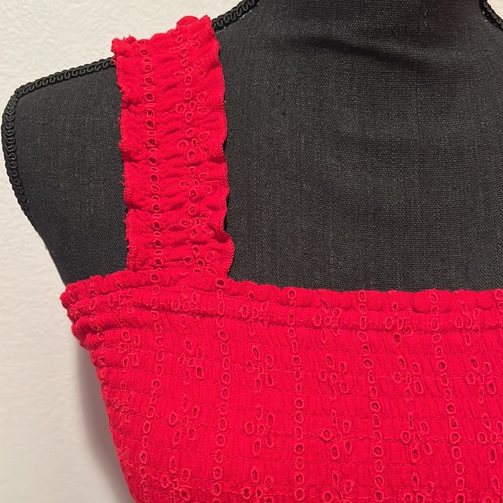 Hollister Red Ruffle Strap Tanktop - Picture 2 of 5